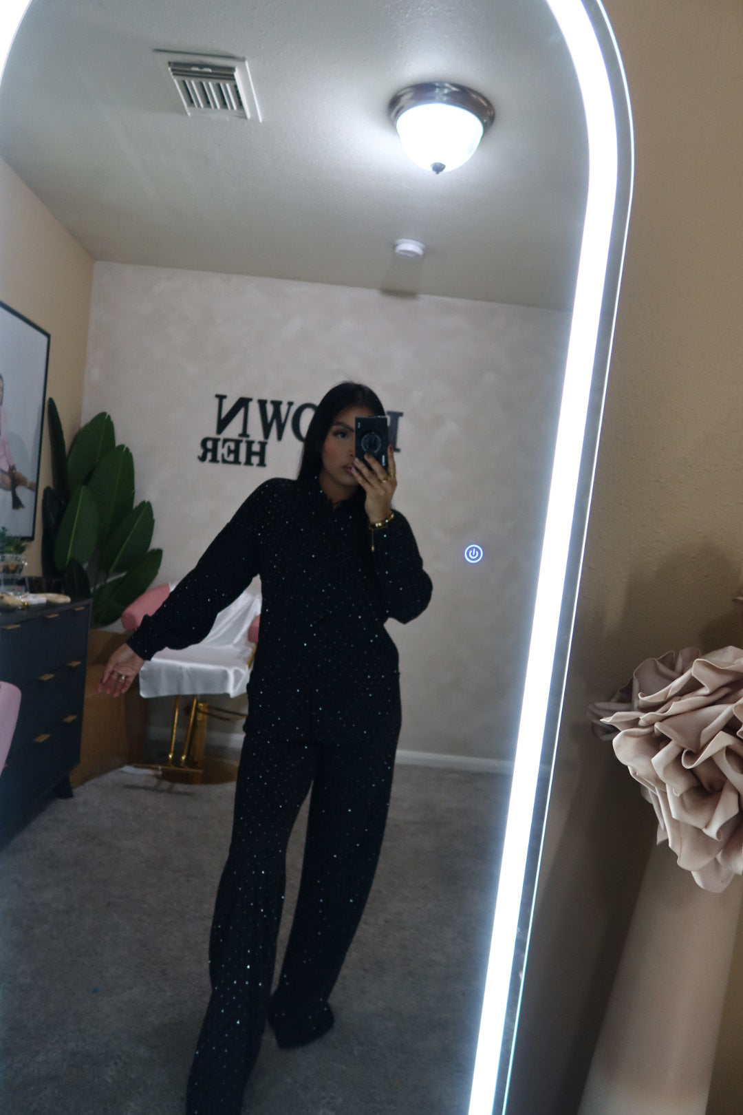 BLACK RHINESTONE SET